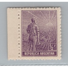 ARGENTINA 1911 GJ 328a LABRADOR ESTAMPILLA VARIEDAD SIN FILIGRANA NUEVA MINT U$ 5.25
